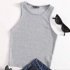NWT Solid Ribbed Racerback Tank Tank